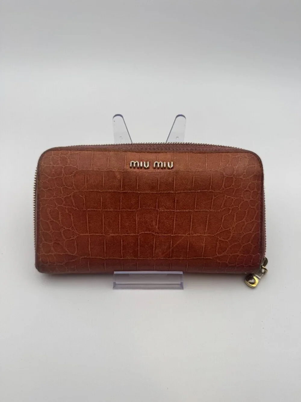 Miu Miu Crocodile Zipper Wallet
